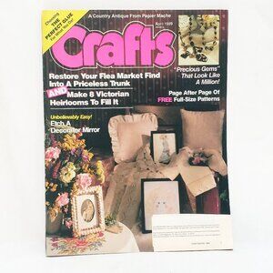 Crafts Magazine April 1989 Victorian Heirlooms Etch Mirror Patterns Needlepoint